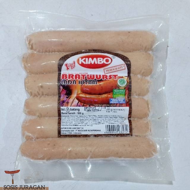 

KIMBO SOSIS BRATWURST LADA HITAM KIMBO 6s 500gr