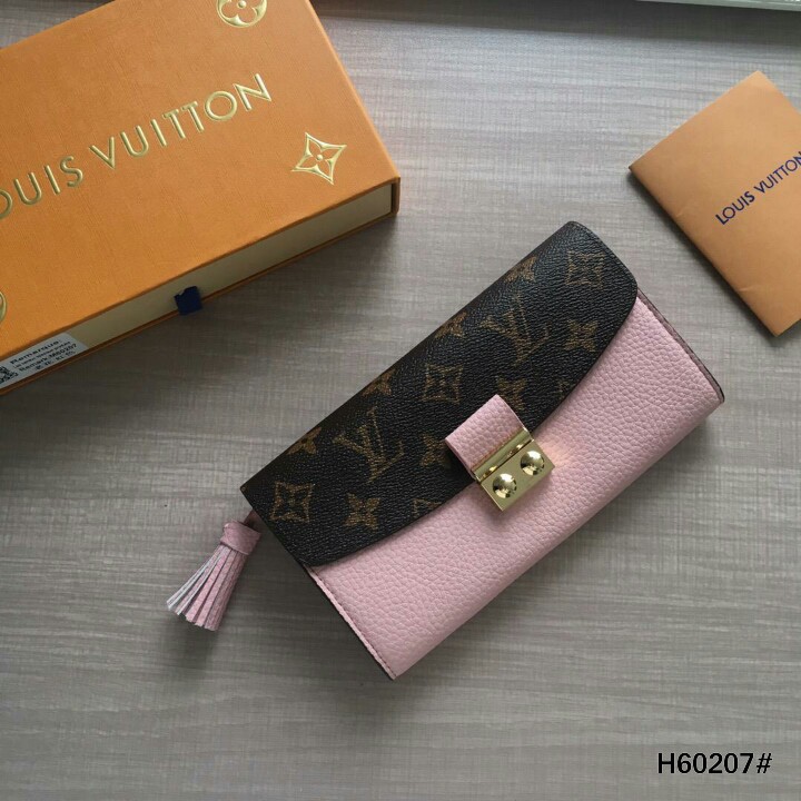 High Premium LV Louis Vuitton Croisette Wallet Mono Babypink H60207