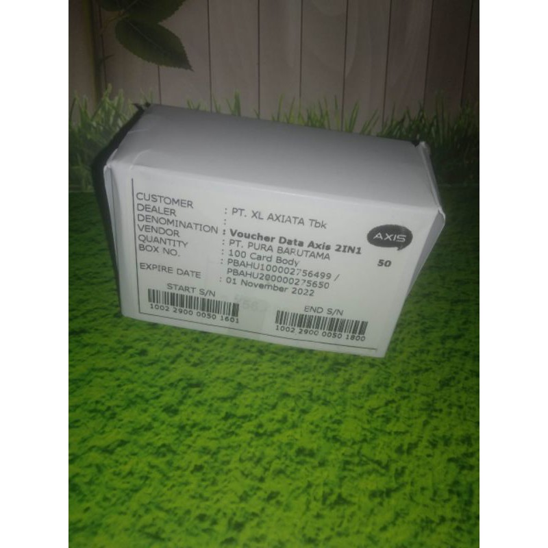 voucher Axis Aigo Kosong 1 box 200 voucher