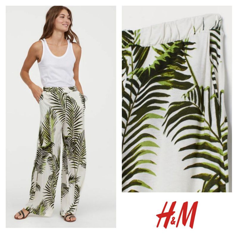 H&M WIDE CUT JERSEY PANTS || CELANA KULOT