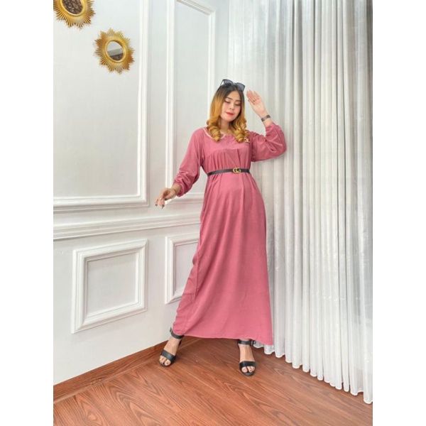 Midi dres kekinian terbaru busui