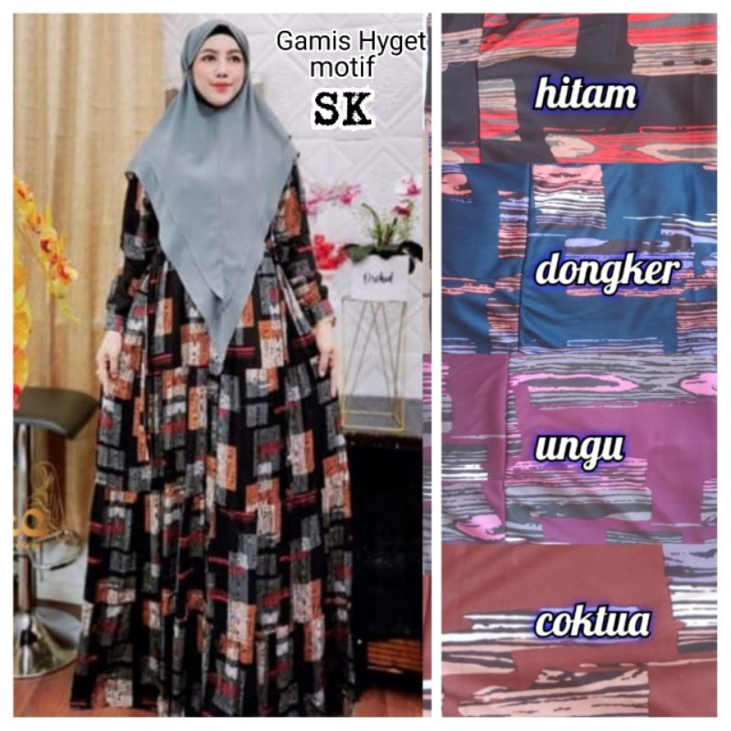 [Fashion Muslim] GAMIS HYGET PART 4 kekekinian | busui | murah | jumbo | motif