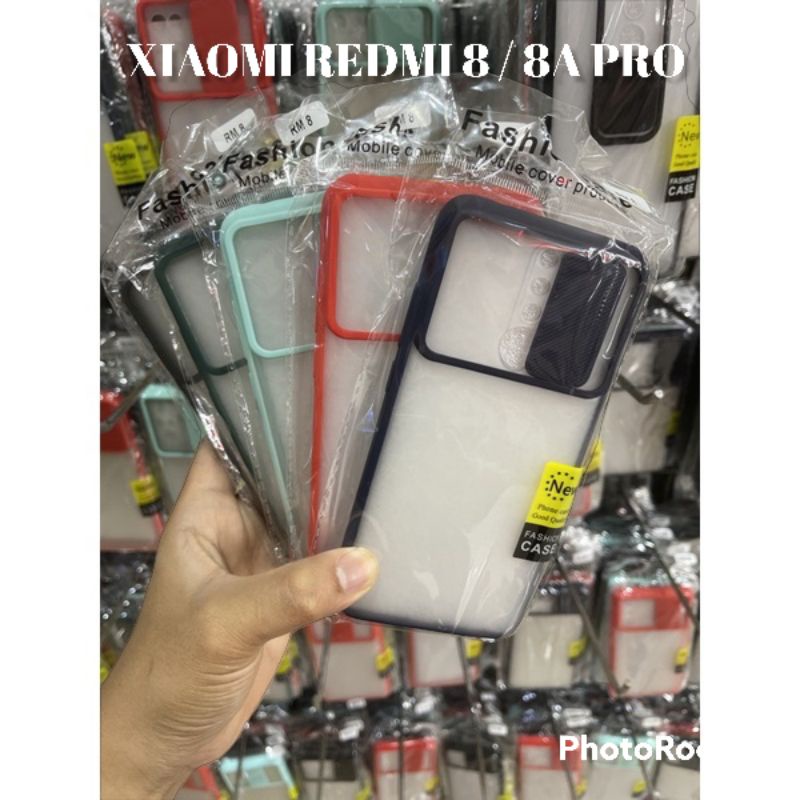 MN - Xiaomi Redmi 8 / 8A Pro Softcase Slide Pelindung Kamera Hardcase Casing Dove Matte Sliding Gese