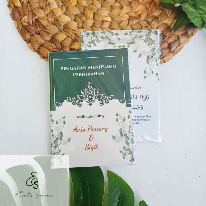 Buku menjelang Pengajian Pernikahan/ Tasyakuran pengajian pernikahan tema elegan estetik