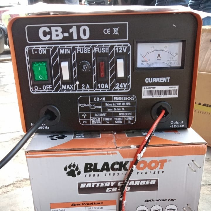 Charger Baterai Aki Mobil Motor Cas Aki Blackfoot CB-10