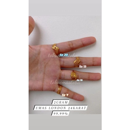 acc cincin emas toba emas london emas 24karat 99.9% 2gram