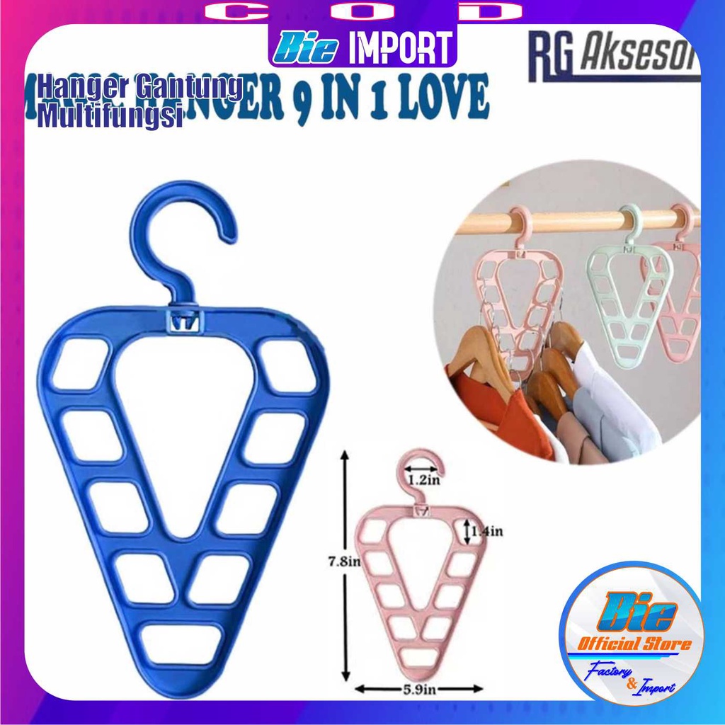 Hanger Gantung Segitiga isi 9 Lubang Impor Best Seller