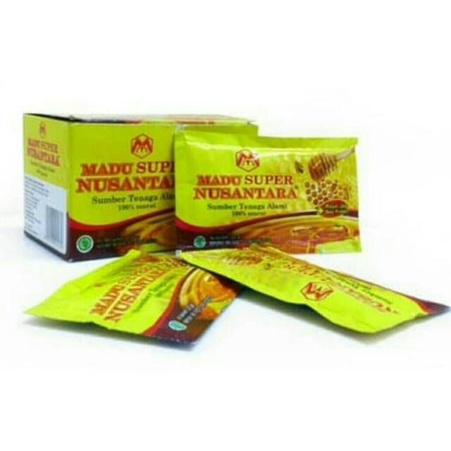 Madu Nusantara SASET /Box 10 sachet @20g JAHE MERAH dan SUPER