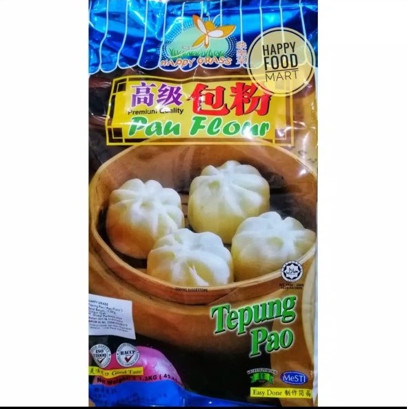 

NEW TEPUNG PAO HAPPY GRASS/TEPUNG PAU PREMIUM/TEPUNG BAKPAO/ BAKPAU FLOUR