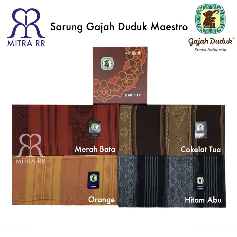 Sarung Gajah Duduk Maestro Sarung Tenun Dewasa Ecer dan Grosir