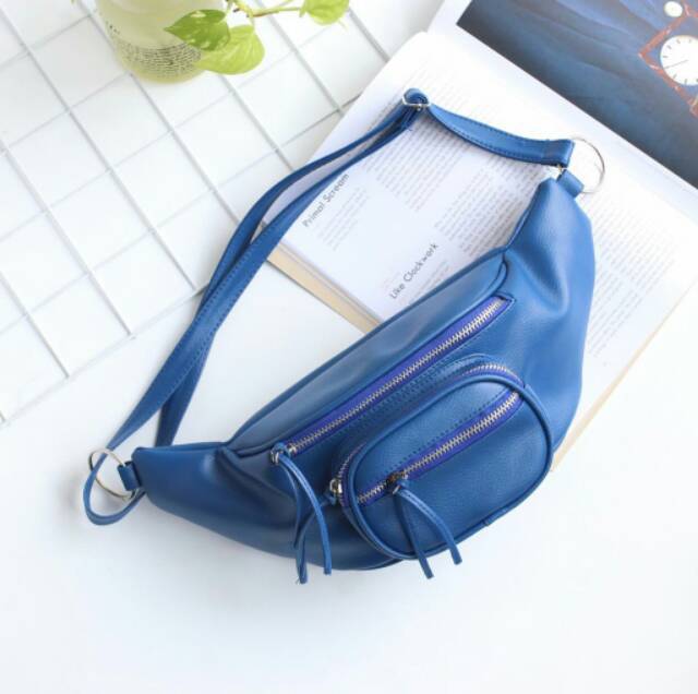 Tas pinggang polos sabyan tas waistbag wanita lucu