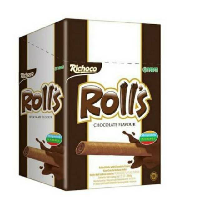 

Nabati Richoco Rolls Wafer Coklat - 20pcs x 8gr