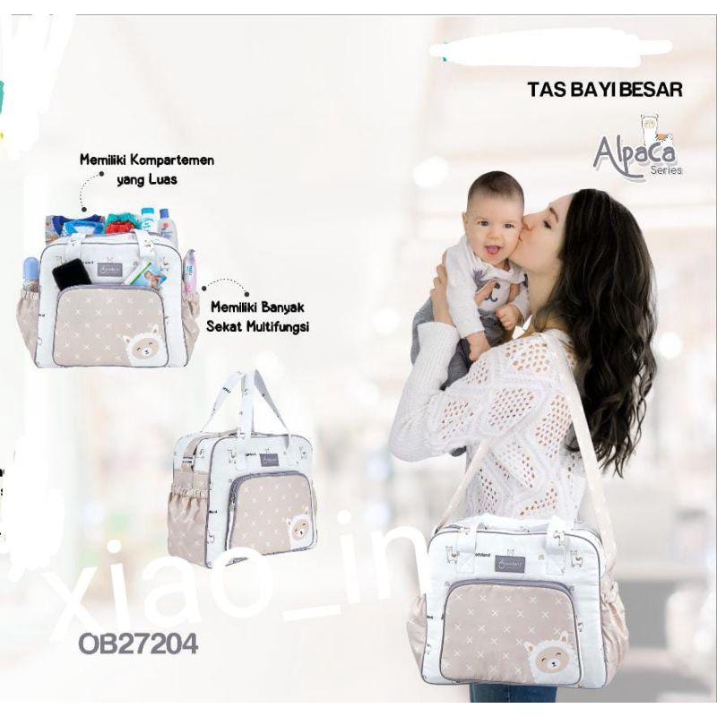 Omiland Baby Tas bayi Besar ALPACA seri Cream OB2720