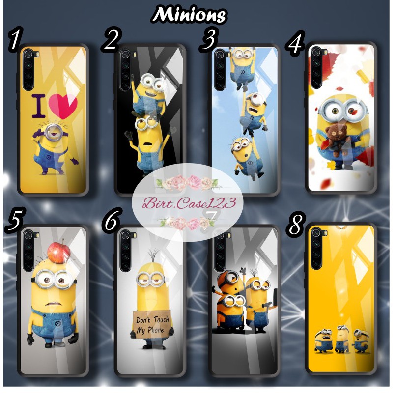Case casing softcase silikon Gambar Minions back case glass for all type oppo samsung vivo xiaomi realme etc BC6648