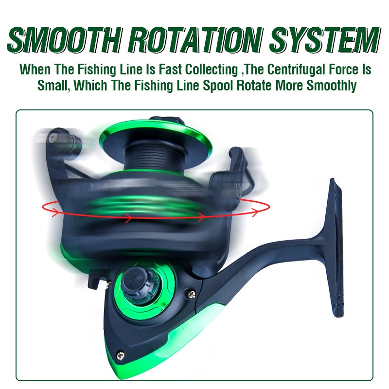 1Pcs Full All Metal Spool Fishing Reel Hk1000-7000 Jigging Reel 5.2:1 Spinning Reel Max Drag 8Kg 2+1Bb High Speed Spinning Reel Send A Line Spool