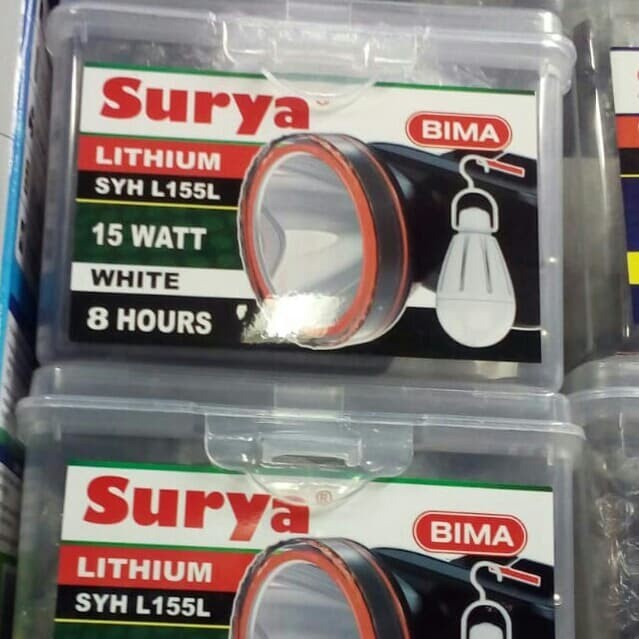 Surya Senter Kepala SYH L 155L Bima 15 Watt Free DC LED Bulb