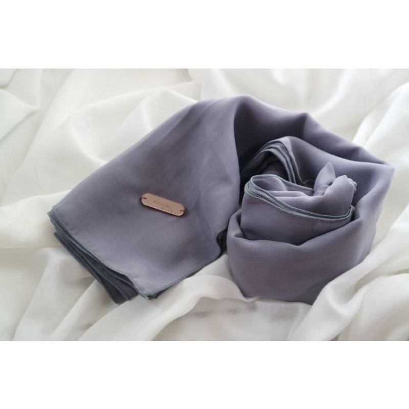 HIJAB SEGI EMPAT POLOS FATIMAH HIJAB POLLYCOTTON | BELLA SQUARE PREMIUM KERUDUNG POLOS-GREY