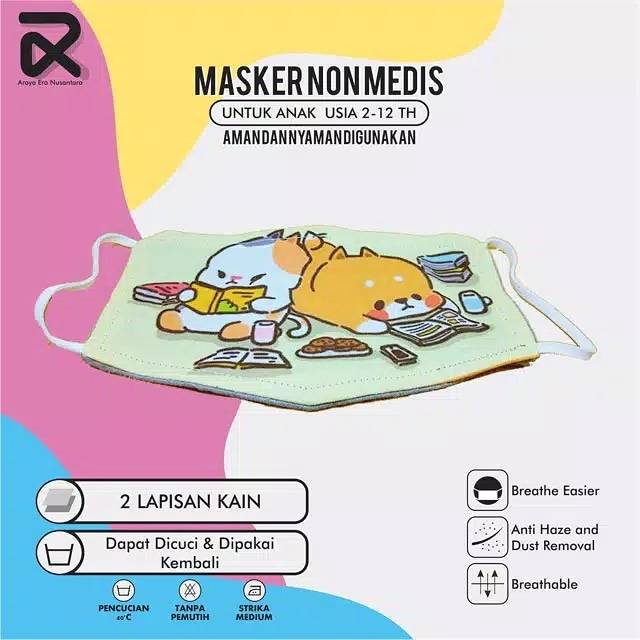 Masker Motif Kartun Anak