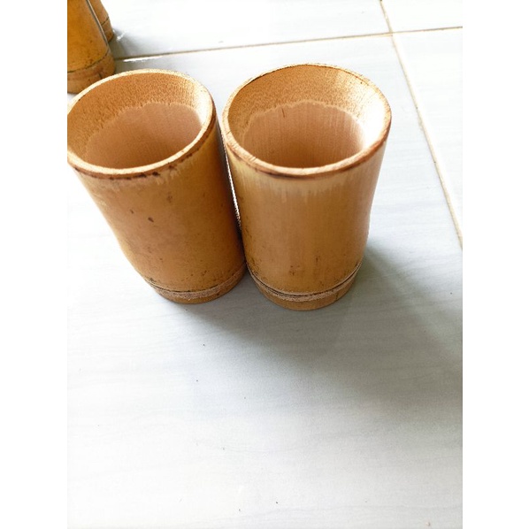 Cangkir bambu kuning bertuah asli beli 2 dapat 3