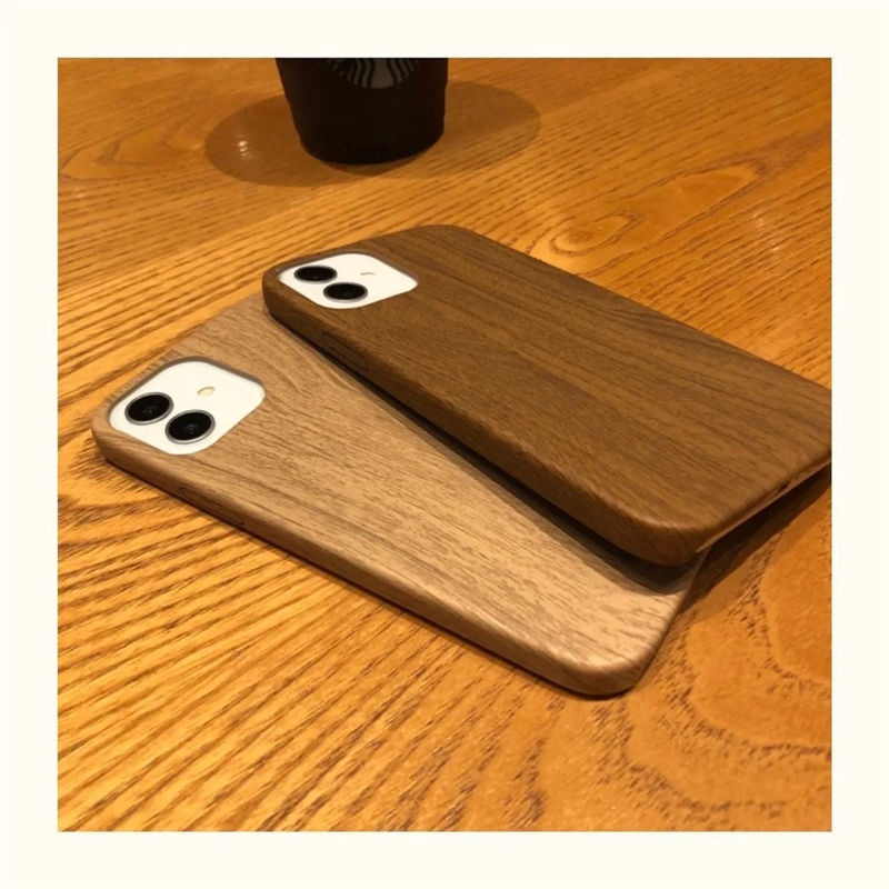 Soft Case Kulit Ultra Tipis Motif Serat Kayu Untuk Iphone 11 11 Pro Max 12 Xs X Xr Xsmax 7 8plus Mwsjk