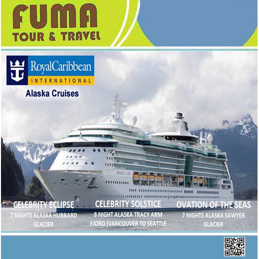 Royal Caribbean Celebrity Solstice Cruise 7N Alaska Endicott Arm & Dawes Glacier