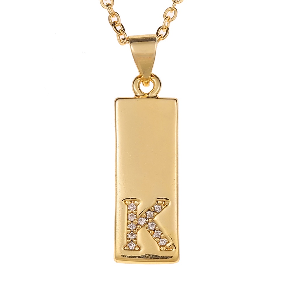 Eropa dan Amerika perhiasan ins gaya dingin 26 Bahasa Inggris huruf liontin geometris selebriti Inte