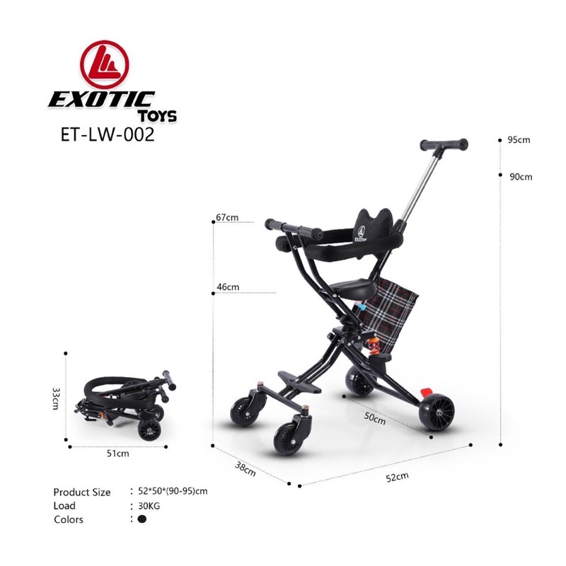 SIYA ✨FREE KARDUS &amp; BUBBLEWRAP MIKRO TRIKE EXOTIC LW 002 STROLLER RODA EMPAT BISA DILIPAT DORONGAN ANAK STROLLER BAYI STROLLER ANAK KADO ANAK MURAH