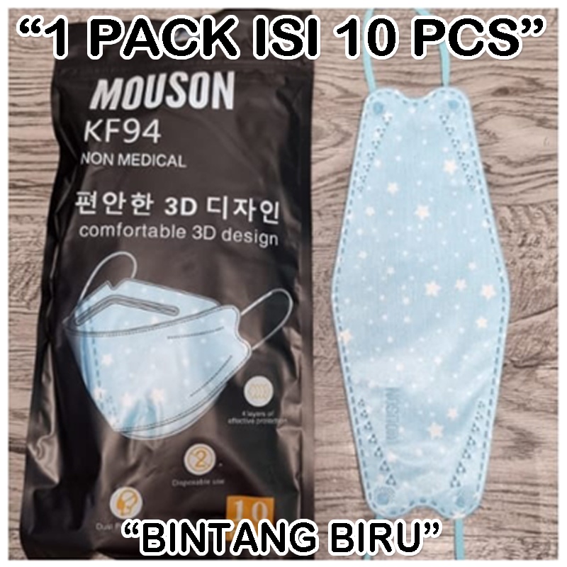 Baru Masker korea KF94 Earloop MEDIS Kemenkes isi 10pcs motif kualitas premium orginal facemask