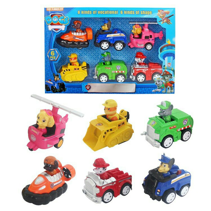 Mainan anak paw patrol dengan kemasan 1 set isi 6 pcs paw patrol Mainan Figure Set murah