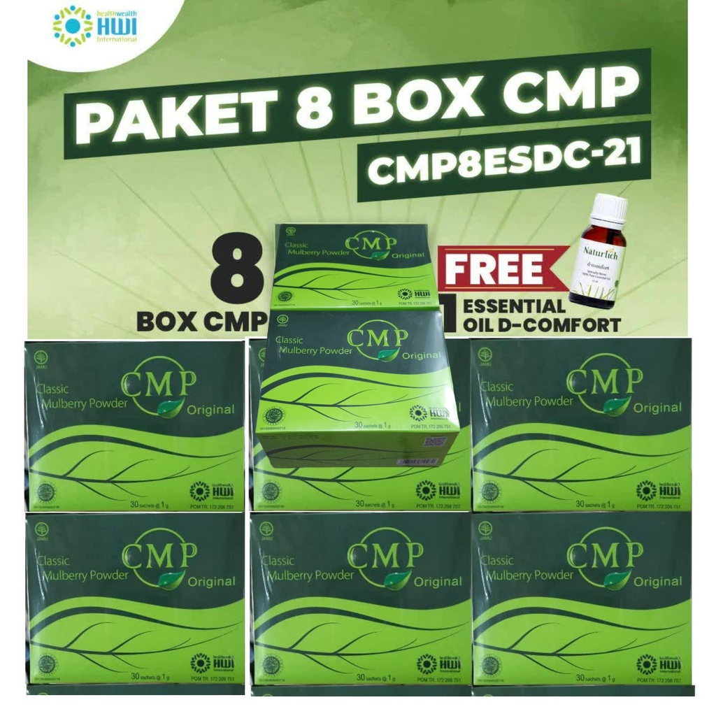 

8 BOX CMP-ORIGINAL Minuman serbuk+ESSENTIAL OIL D-COMFORT