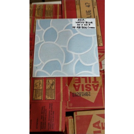 Keramik Lantai Kamar Mandi Asia Welco Blue 20x20 KW1