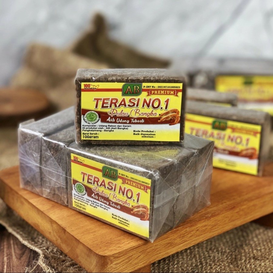 

Terasi Bangka No 1 Cap AB Premium Udang Asli Toboali 100gr