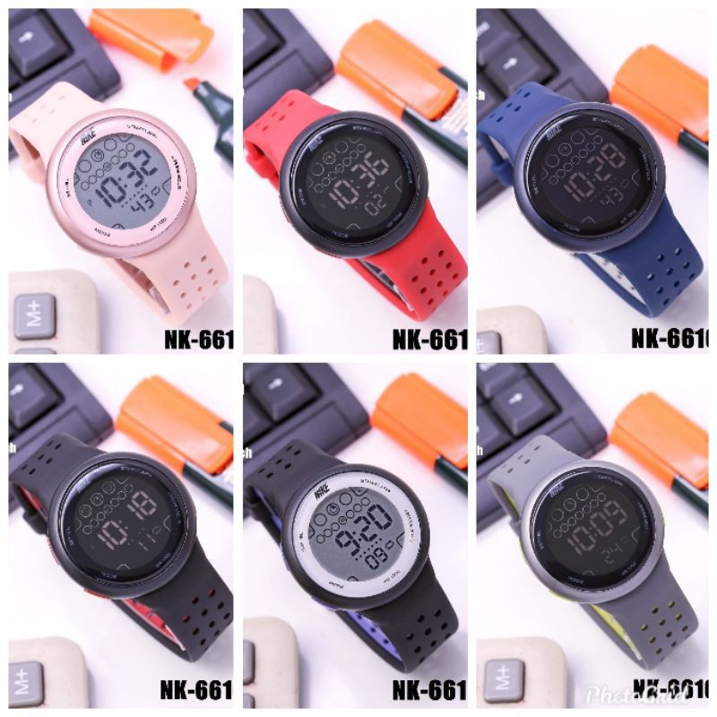 Jam Tangan PRIA/WANITA Nike Digital Strap Rubber