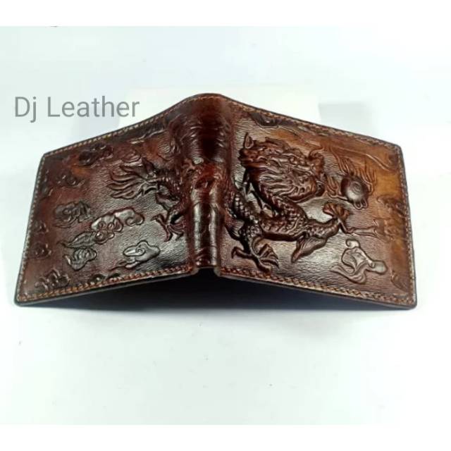 Dompet kulit sapi fullap ukir naga
