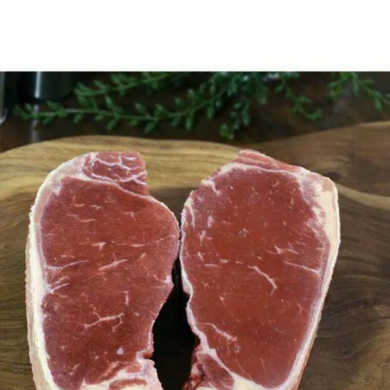 AUS BEEF Striploin Black Angus Sirloin Steak Cut 2Pcs 400 g Halal