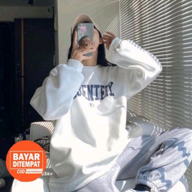 Sweater Crewneck Oversize Dissentery - Korean Sweet Style Sweatshirt - Baju Wanita Lucu