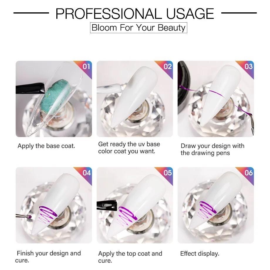 ~AB~ ROSALIND Luminous Spider Gel Nail Polish UV LED Nail Art / Kutek / Cat Kuku