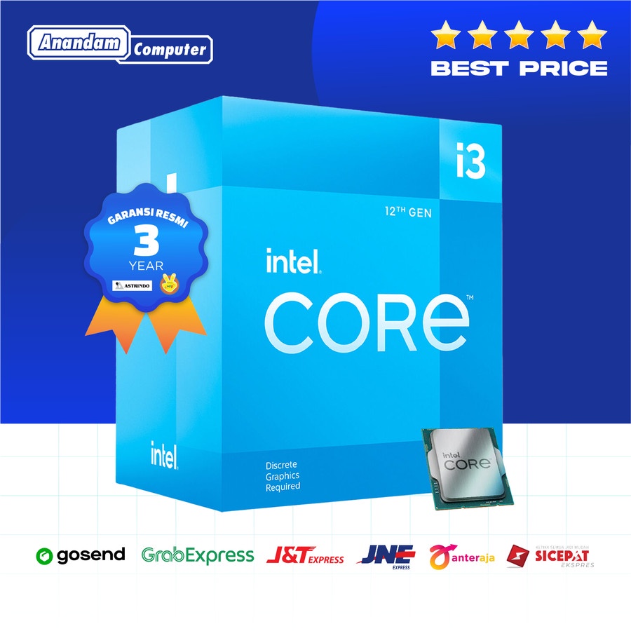 Intel Core i3-12100F 4 Core 8 Thread LGA1700 Alder Lake Processor