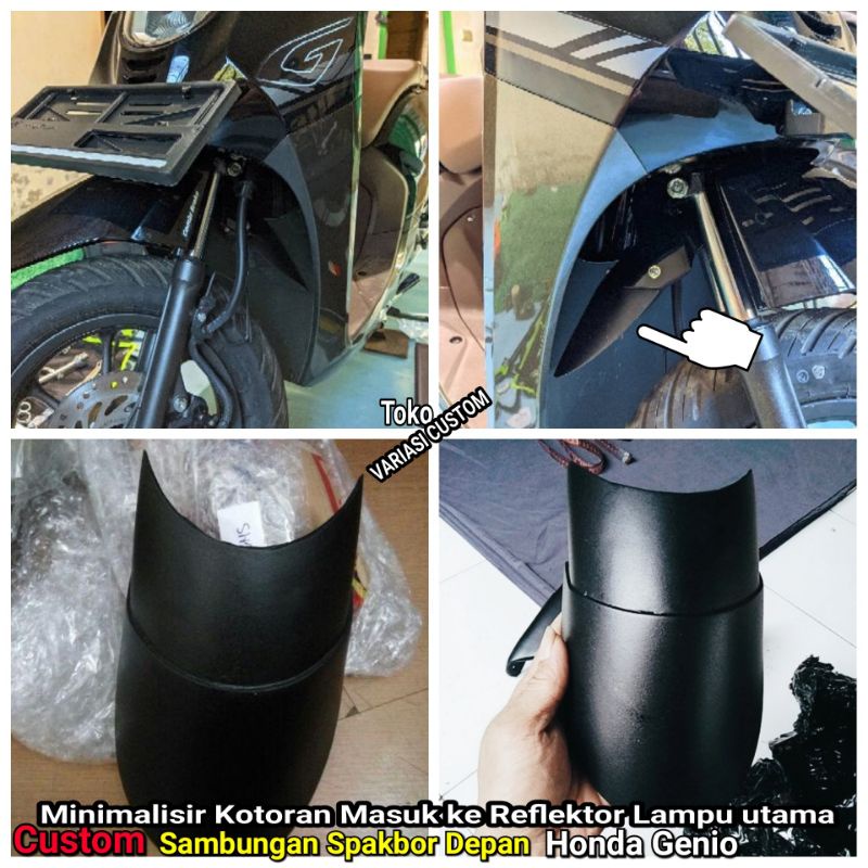 Aksesoris honda genio Sambungan Sepakbor Depan Variasi Custom