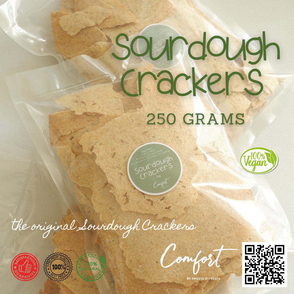 

Sourdough Crackers - Vegan Friendly - Snack Sehat - Vegetarian Snack 250g