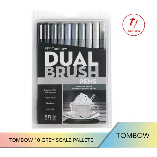 

Tombow Dual Brush Pen Grayscale Pallete (abu2) Greyscale Pallete