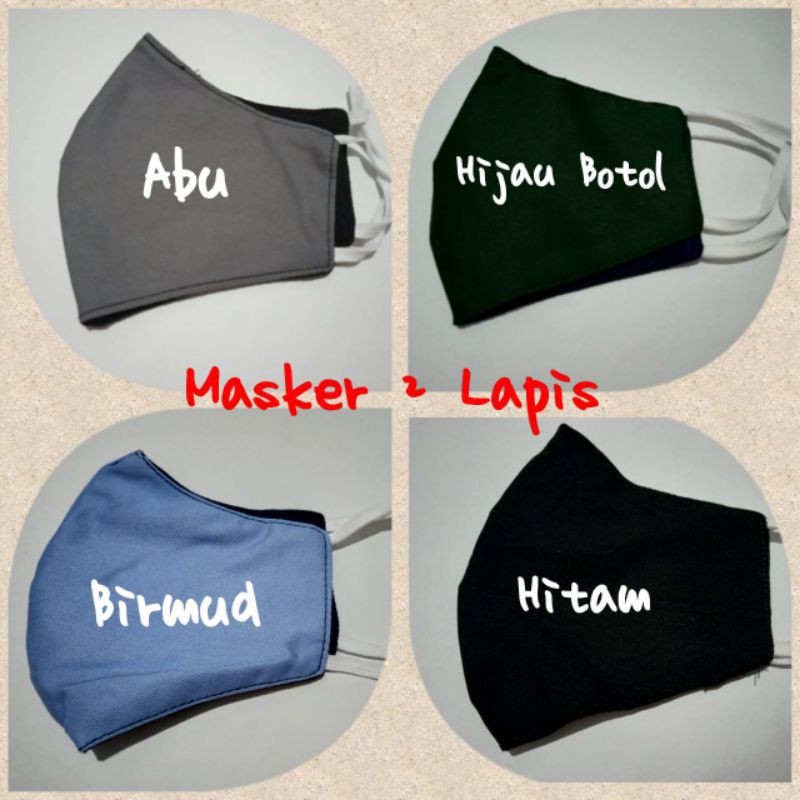 masker 2ply dapat 1pcs