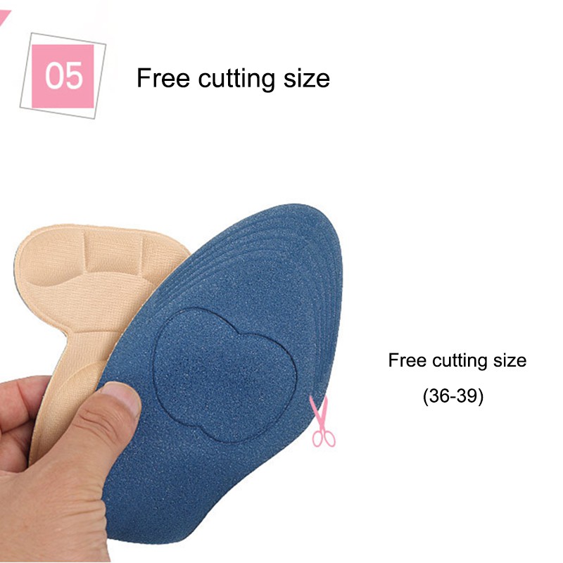 Insole Sepatu Wanita Foam Pad Alas Tumit Telapak Kaki Full 3D Protection High Quality