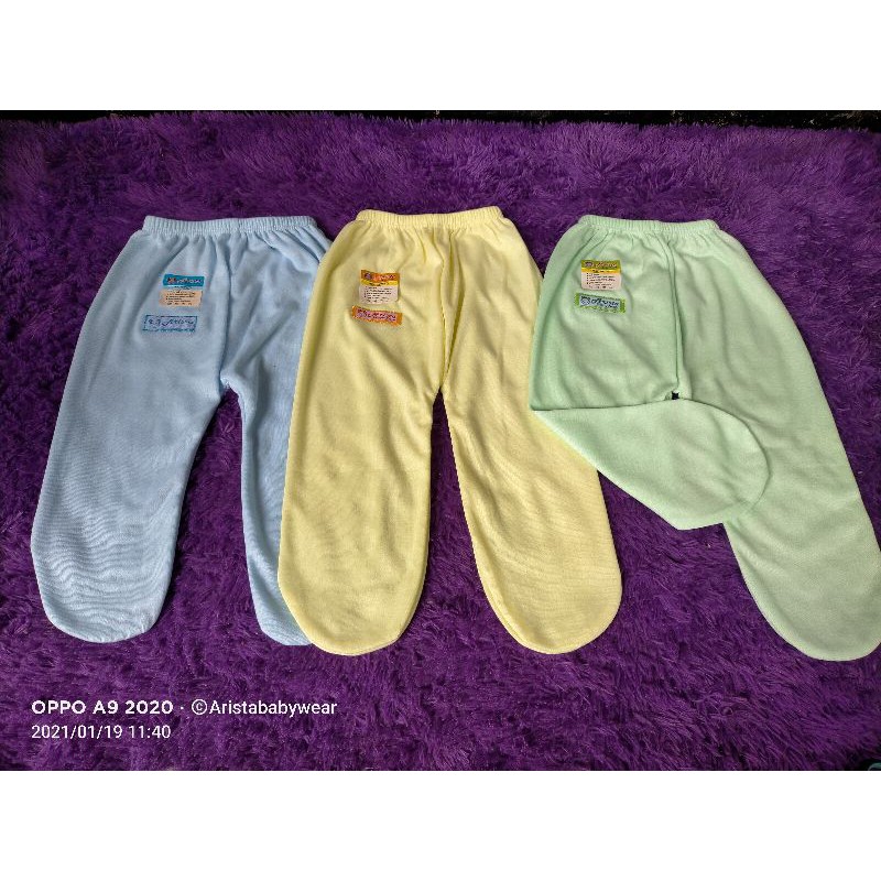 ARISTAbaby - (3pcs) celana selek/ujung tutup kaki bayi polos