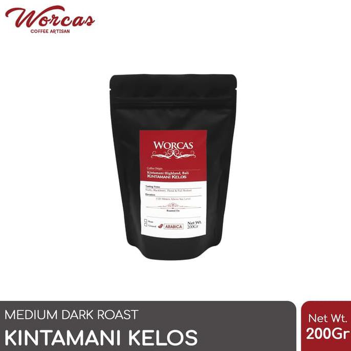 

Kopi Arabica Kintamani Kelos 200 Gram (Biji/Bubuk) | Worcas Coffee - KOPI BIJI