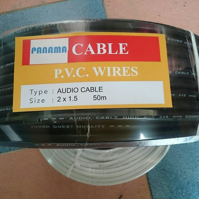 Kabel Roll - Kabel Listrik Serabut 2 X 1.5 Per Roll(1 Roll 50M Ful) Hitam& Putih