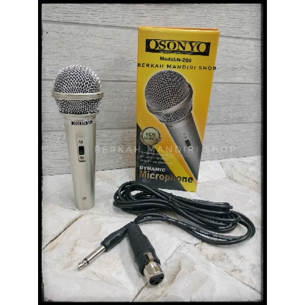 Microphone DYNAMIC Sony N-200 - Fleco F-320 Mic Kabel Karaoke Jack Colokan Besar 6.5mm