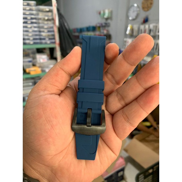 Strap Tali jam Tangan Silicon Alexandre Christie expedition Biru