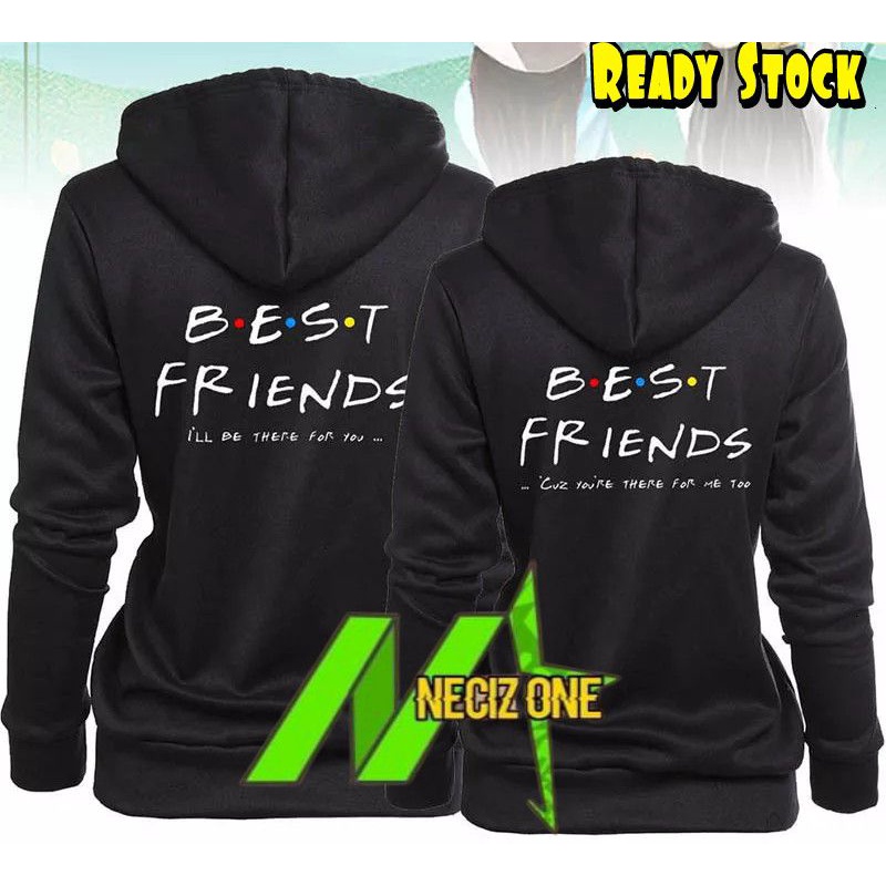 HOODIE COUPLE FASHION ATASAN WANITA BEST FRIENDS SAHABAT TERBAIK ~ READY SIZE S-XXL