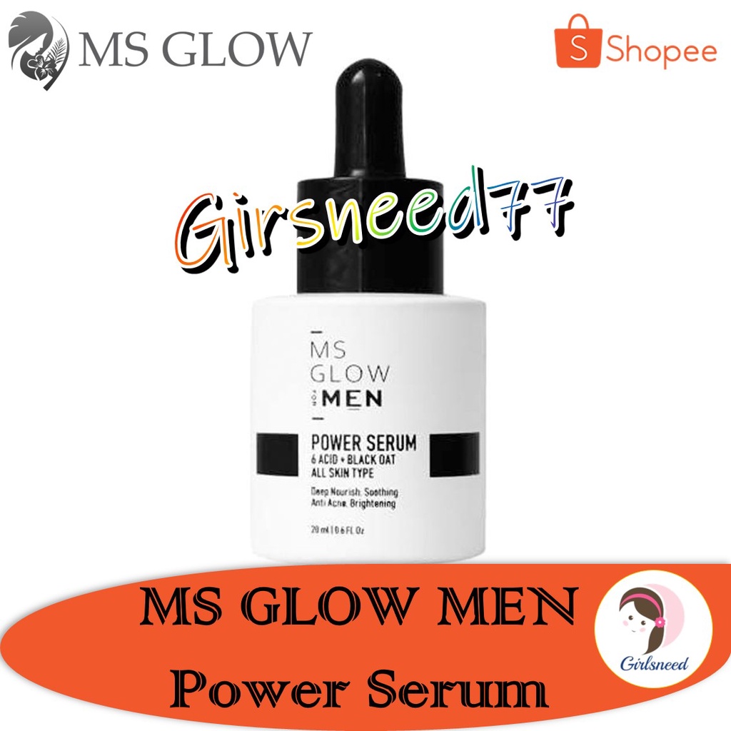 MS Glow For Men Power Serum GIRLSNEED77 Essence yang Melembabkan Kulit Wajah